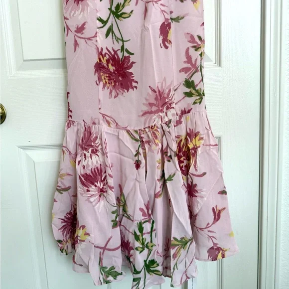 Reformation Irisa Maxi Dress Floral Pink Enchanting Chrysanthemum Floral Pink 6 - Picture 7 of 12